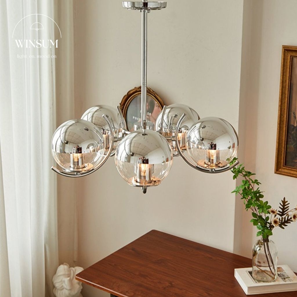 Đèn Chùm Bắc Âu phong cách Bauhaus chụp thủy tinh sang trọng - DCB01