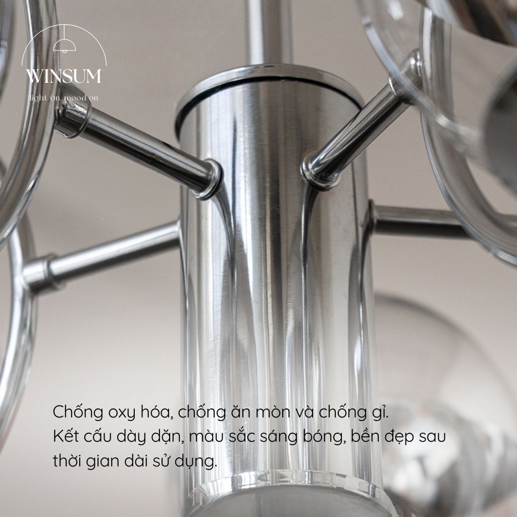 Đèn Chùm Bắc Âu phong cách Bauhaus chụp thủy tinh sang trọng - DCB01