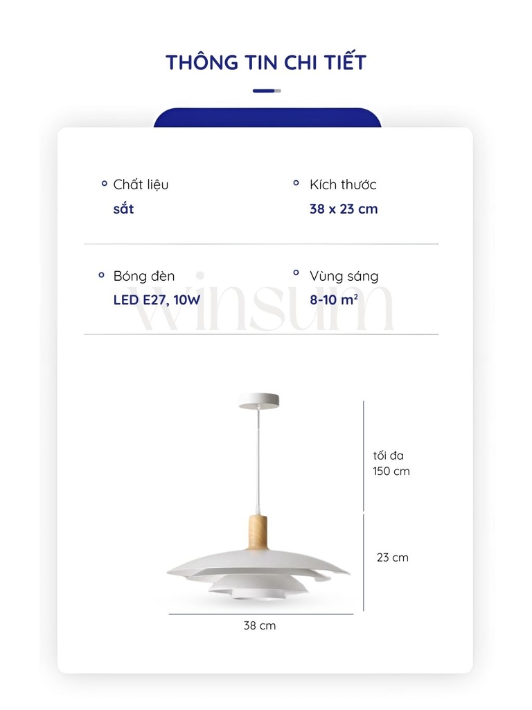 Đèn thả trần PH5 phối vân gỗ phong cách Bắc Âu