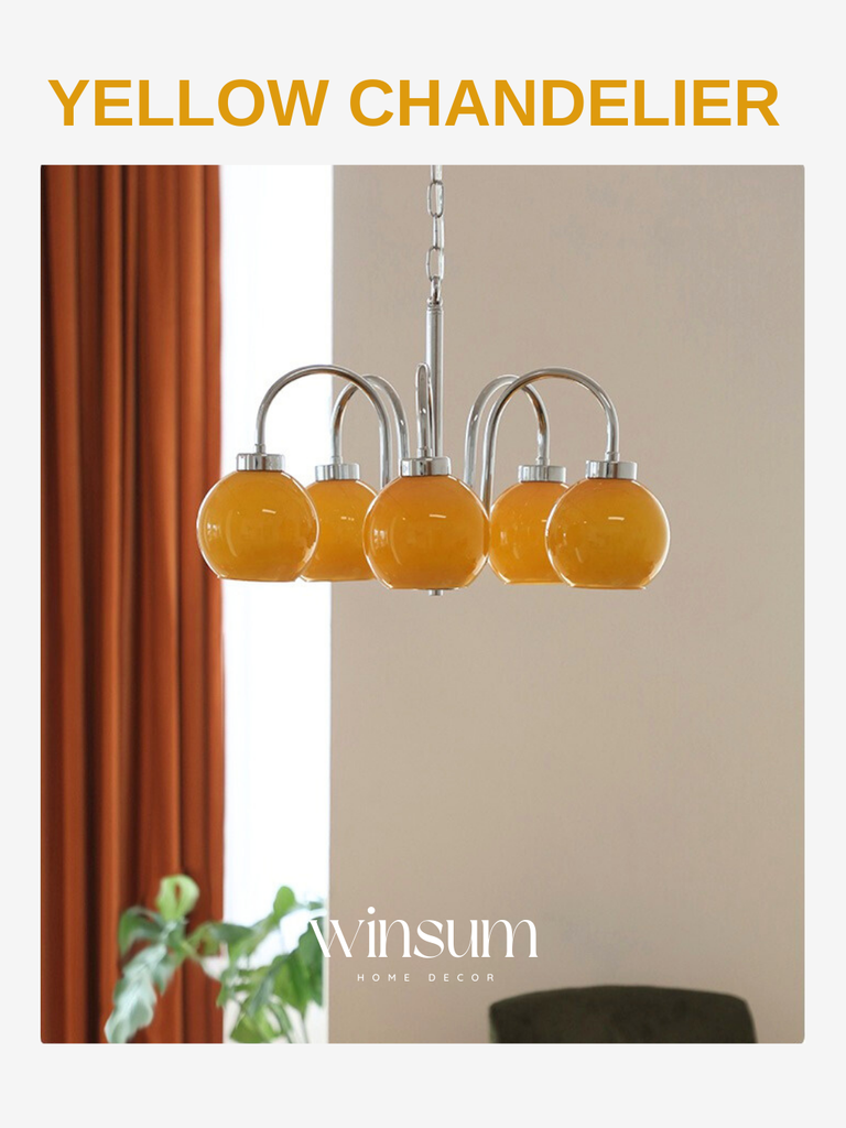 Đèn Chùm hạt đậu Bauhaus chụp thủy tinh sang trọng - DCA
