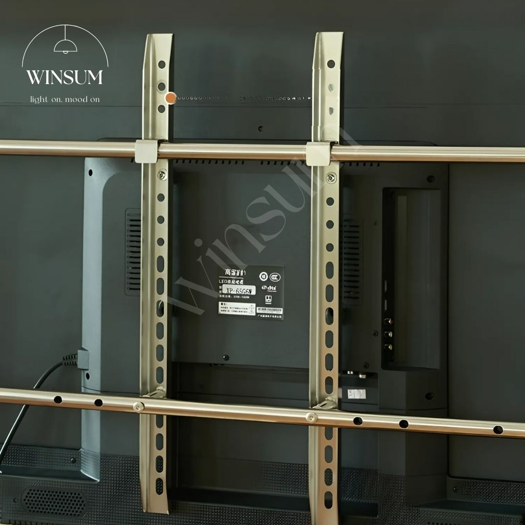Kệ treo tivi có bánh xe di chuyển, khung thép chắc chắn, thiết kế đơn giản hiện đại - K01