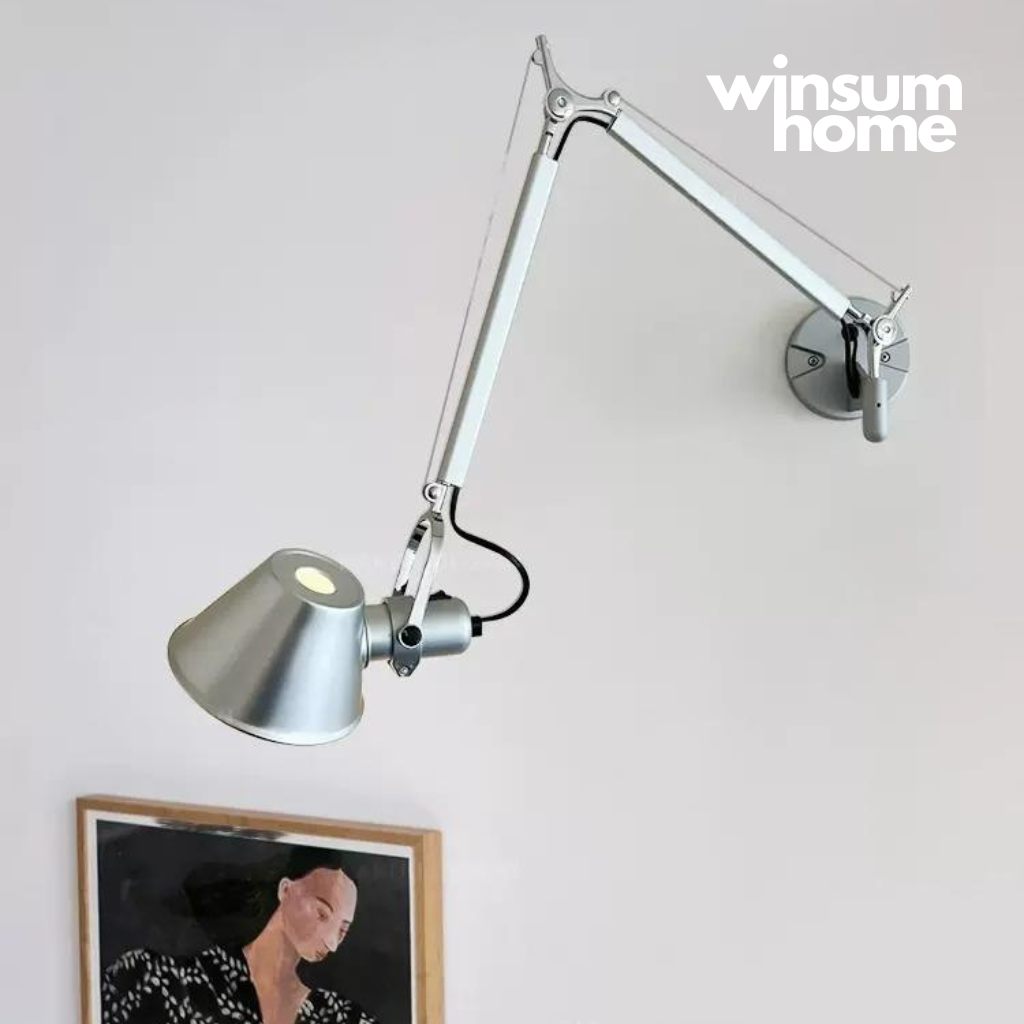 Đèn gắn tường đọc sách Tolomeo điều chỉnh xoay các hướng, phong cách Industrial - DTB02
