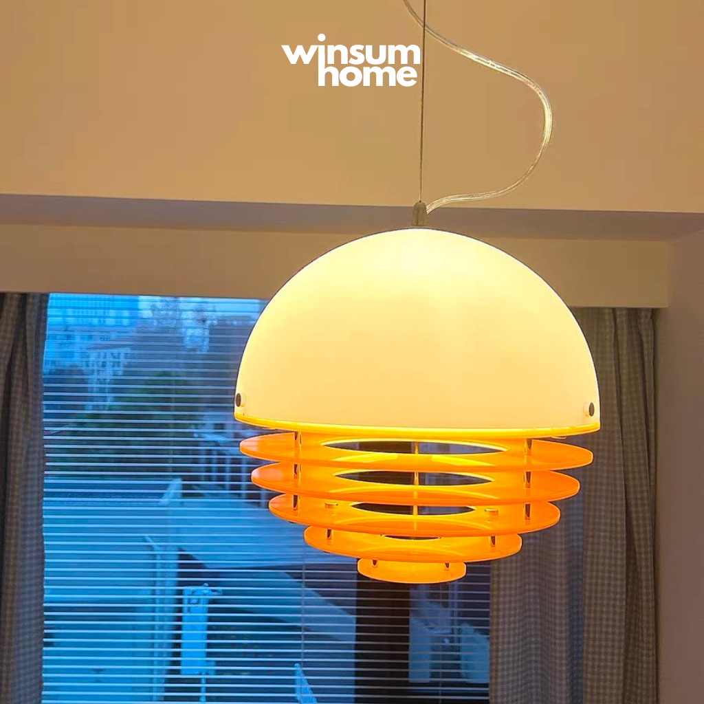 Đèn thả trần sunset hiệu ứng mặt trời lặn trang trí nhà cửa