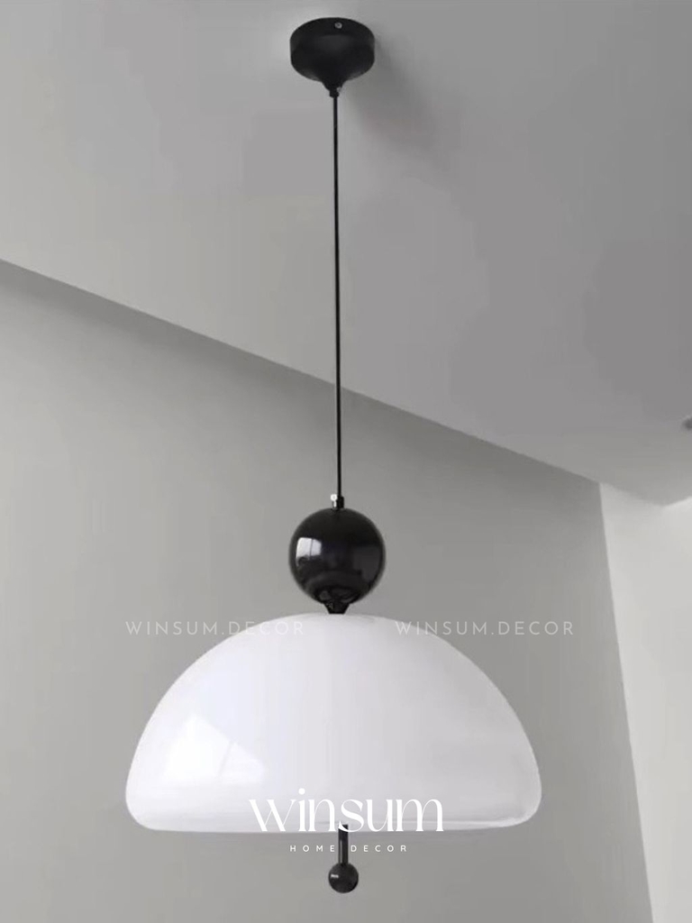 Đèn thả trần Wabi-Sabi thủy tinh hình chuông gió trang trí cửa hàng, quán cafe - DPB02