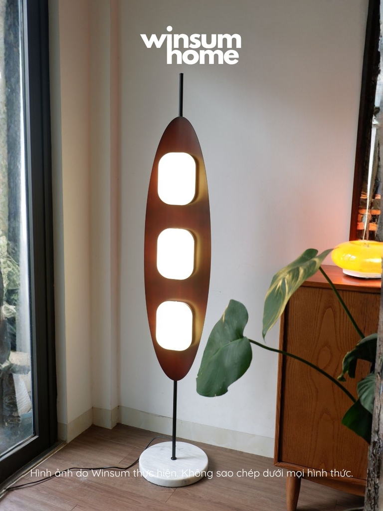 Đèn sàn Surfboard trang trí nhà kiểu cổ điển, điều chỉnh ánh sáng bằng remote - DSA01