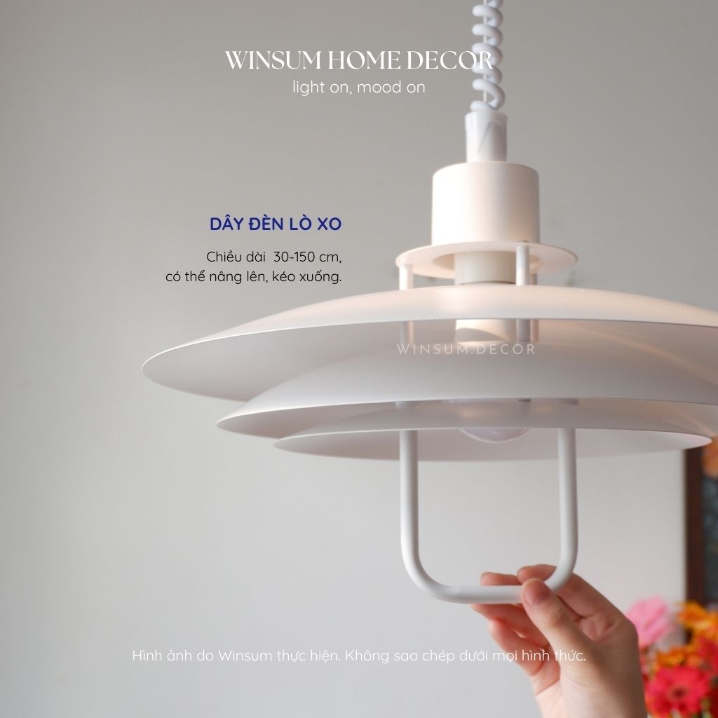 Đèn thả trang trí bàn ăn Primus, dây đèn lò xo - DPB08