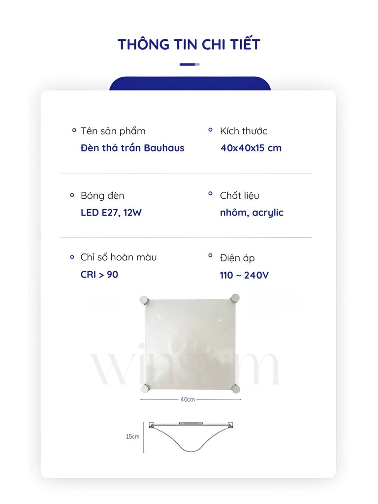 Đèn tường, đèn trần acrylic hình giọt nước, đèn nghệ thuật Bolla trang trí nhà cửa, studio,..- DTB04