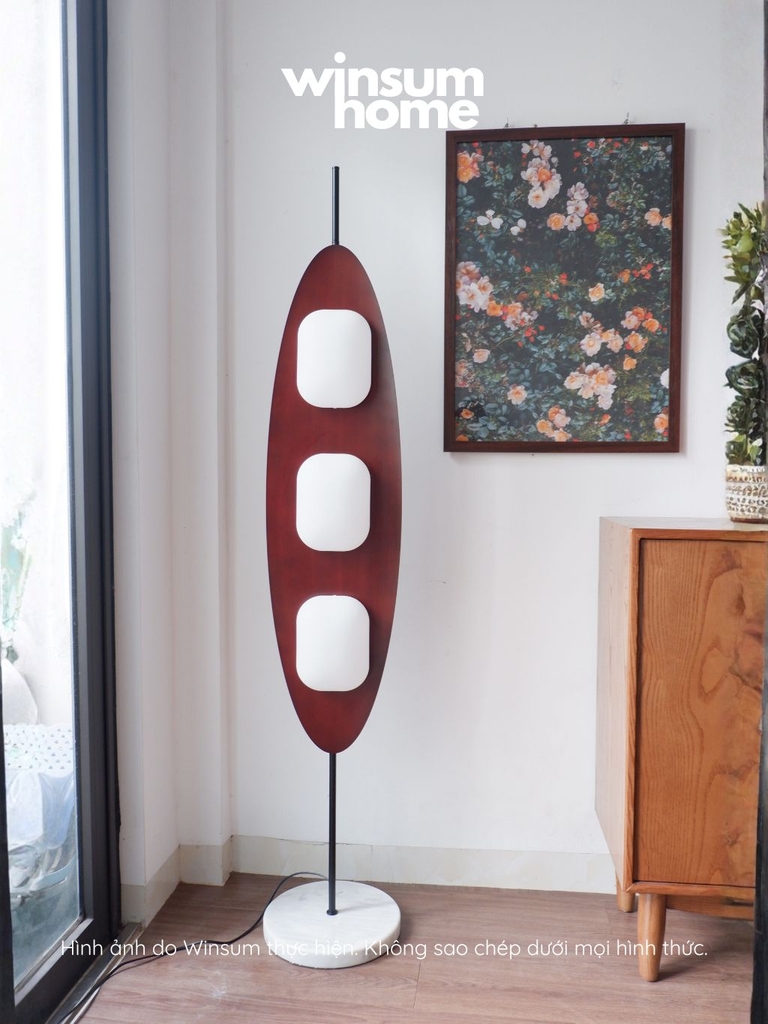 Đèn sàn Surfboard trang trí nhà kiểu cổ điển, điều chỉnh ánh sáng bằng remote - DSA01