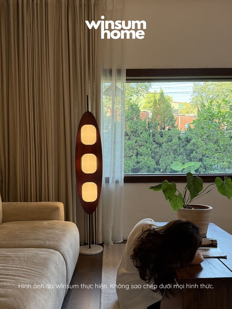 Đèn sàn Surfboard trang trí nhà kiểu cổ điển, điều chỉnh ánh sáng bằng remote - DSA01