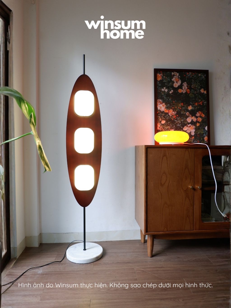 Đèn sàn Surfboard trang trí nhà kiểu cổ điển, điều chỉnh ánh sáng bằng remote - DSA01