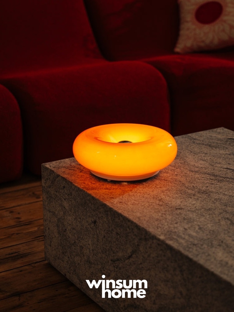Đèn Donut thủy tinh treo tường