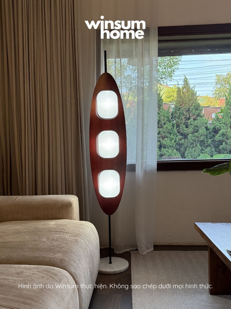 Đèn sàn Surfboard trang trí nhà kiểu cổ điển, điều chỉnh ánh sáng bằng remote - DSA01