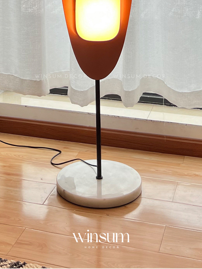 Đèn sàn hình ván lướt sóng, đèn đứng 3 bóng đế bằng đá kiểu cổ điển cao cấp - DSA01