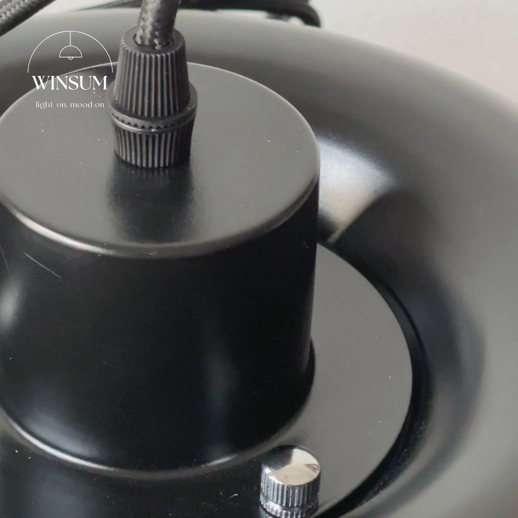 Đèn thả trần PH5 màu đen trang trí nhà hàng, bàn ăn, phòng khách bóng đèn Led 12W - 3 chế độ sáng