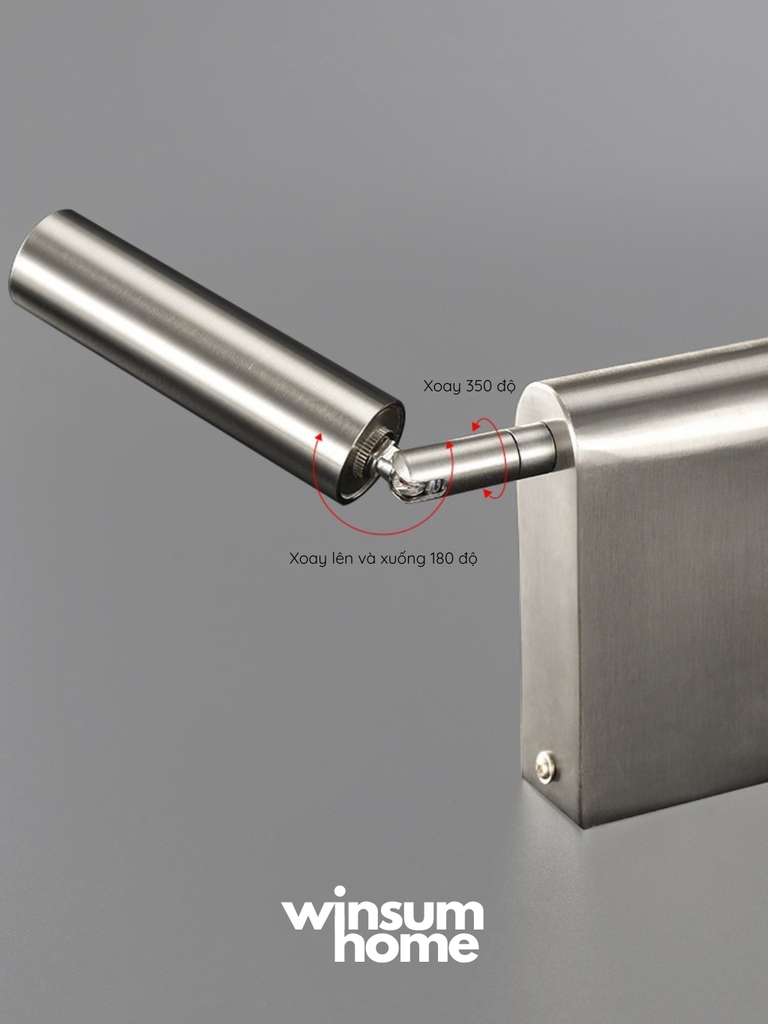 Đèn gắn tường 2 đầu, đèn ngủ đầu giường có chỉnh xoay các hướng sáng - Winsum Home