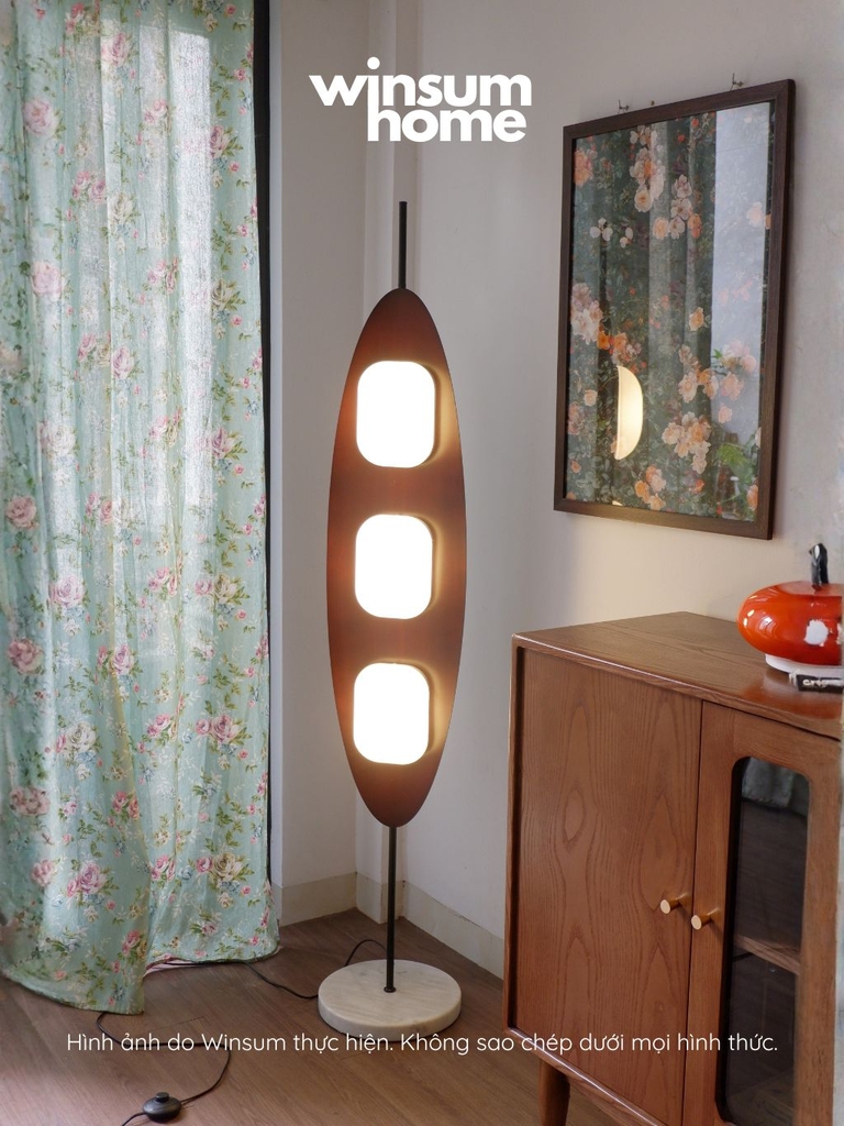 Đèn sàn Surfboard trang trí nhà kiểu cổ điển, điều chỉnh ánh sáng bằng remote - DSA01