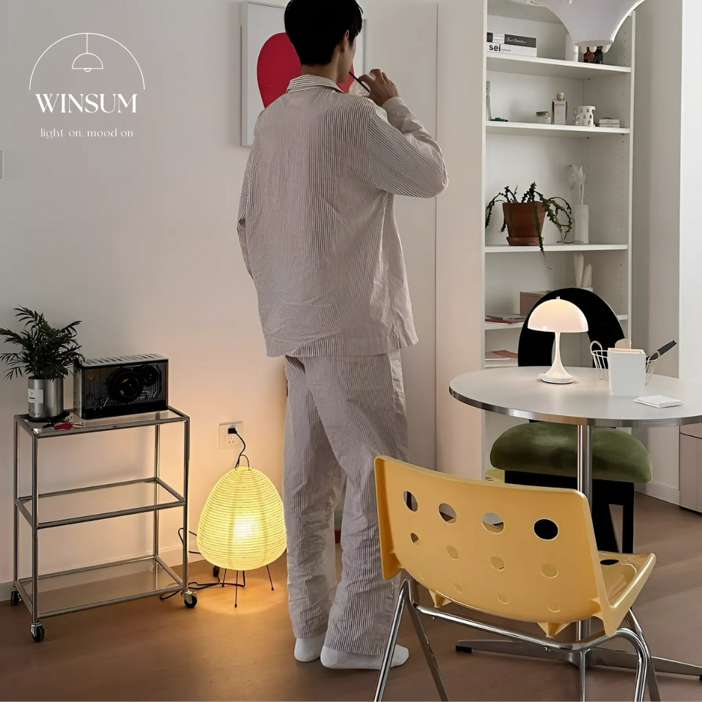 Đèn đặt bàn AKARI phong cách Nhật Bản, chất liệu giấy gạo cao cấp -  DBA01