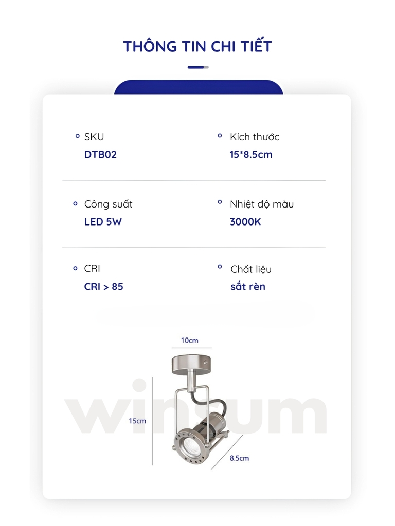 Đèn tường rọi industrial