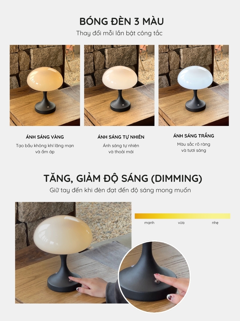 Đèn bàn không dây Jelly Fish