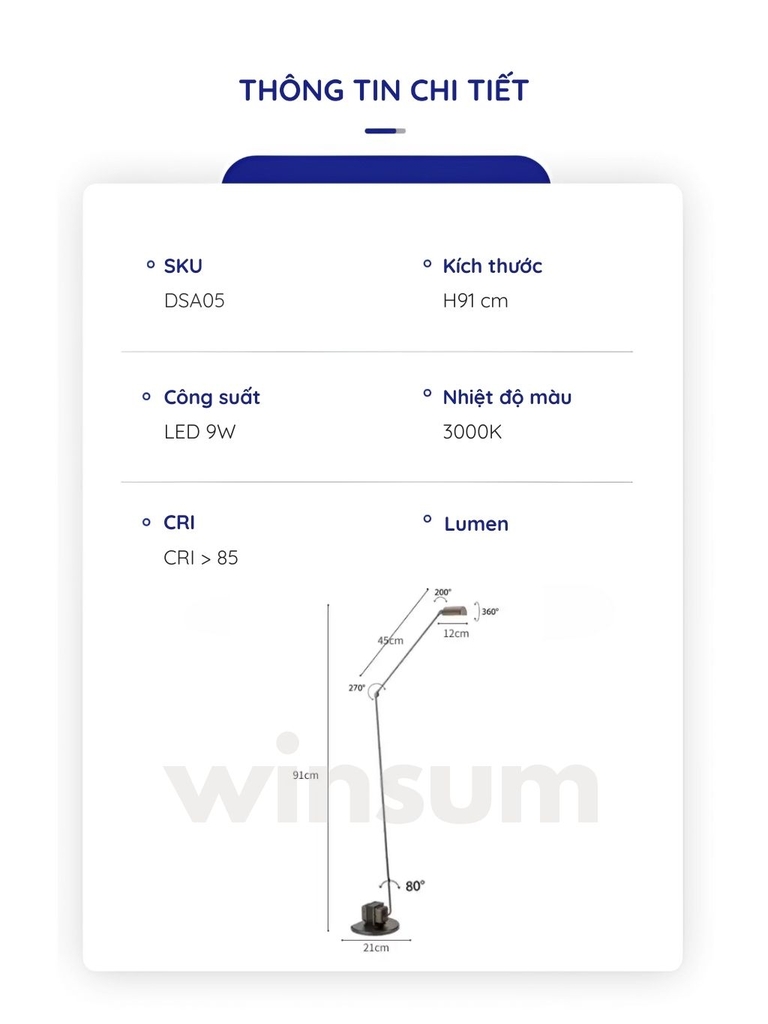 Đèn sàn Lumina Dalphine