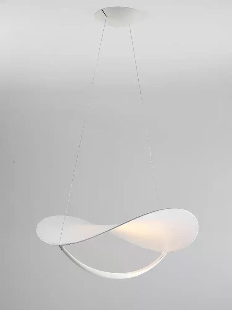 Đèn thả Plena phong cách Ý dáng cong mặt trăng trang trí phòng khách, bàn ăn