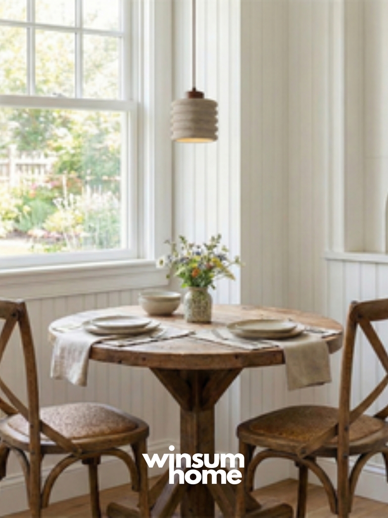 Đèn thả Candeerio chất liệu đá travertine, đèn thả đầu giường