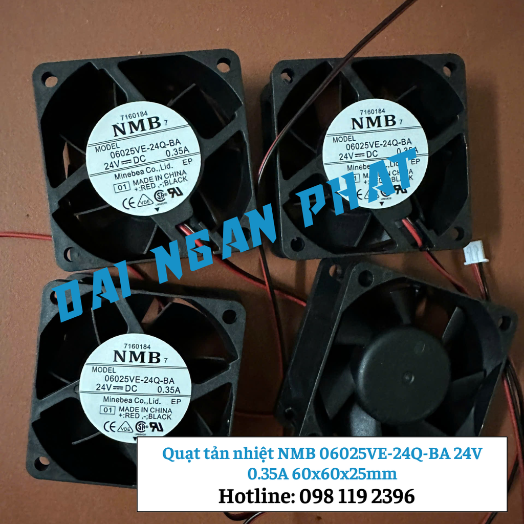 Quạt tản nhiệt NMB 06025VE-24Q-BA 24V 0.35A 60x60x25mm