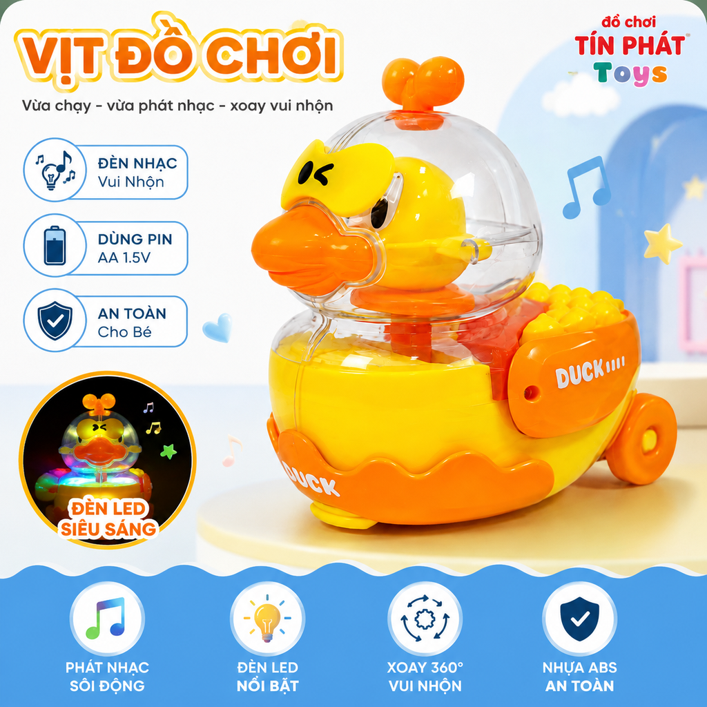 LD-202303 LỒNG ĐÈN VỊT PIN TRONG