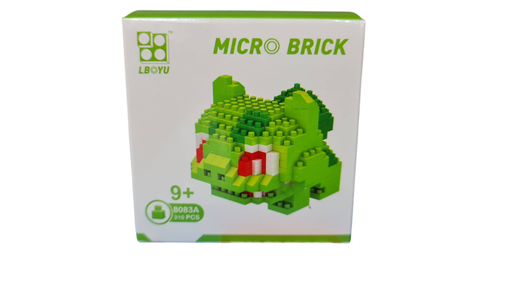 8083A  HỘP LOGO RÁP 3D POKEMON FUSHIGIDANE (ẾCH HẠT GIỐNG) 310 MIẾNG  Micro Brick