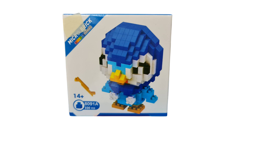 8091A  HỘP LOGO RÁP 3D POKEMON POCHAMA (CHIM CÁNH CỤT) 330 MIẾNG  Micro Brick