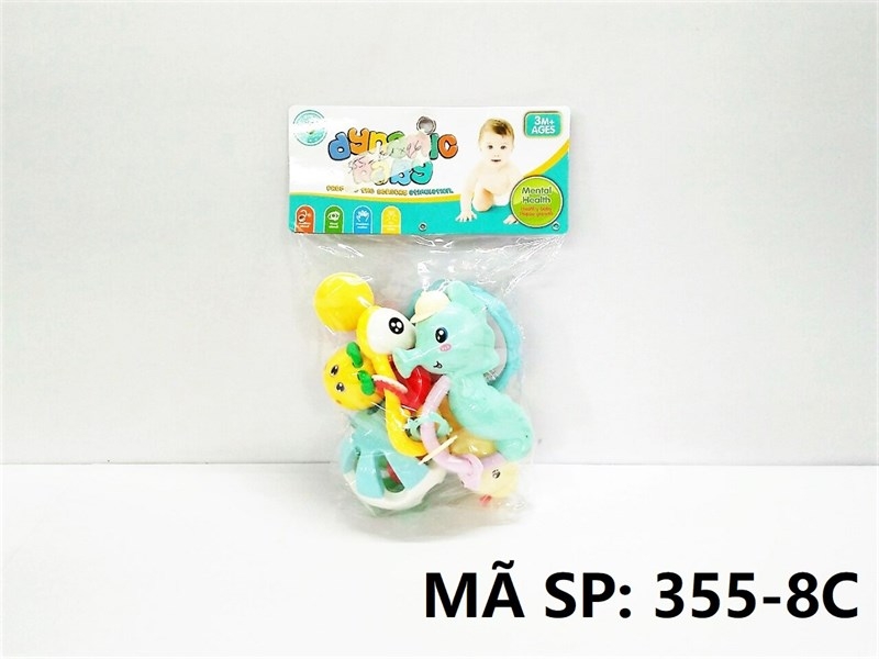 355-8C  TÚI LẮC TREO NÔI 7 MÓN (CÁ NGỰA, CÁ HEO, BƯỚM)