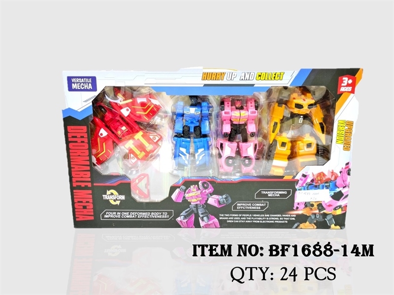 BF1688-14M  HỘP RÁP ROBO BIẾN HÌNH XE, MÁY BAY 4C