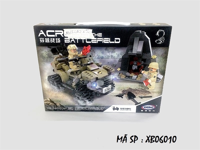 XB06010 HỘP LOGO RÁP XE TĂNG QUÂN SỰ 350 MIẾNG Across the Battlefield