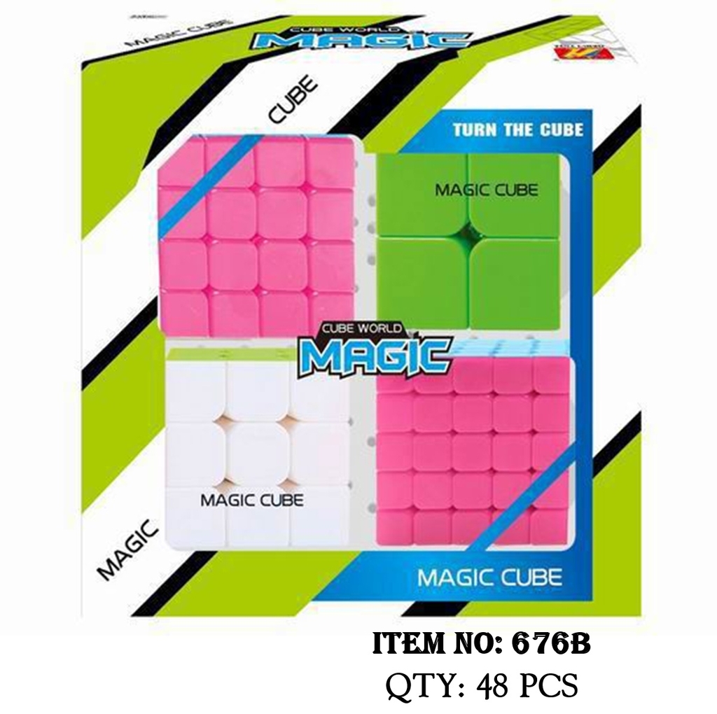 676B  HỘP RUBIC 4C ĐỦ MẪU (5x5, 4x4, 3x3, 2x2)