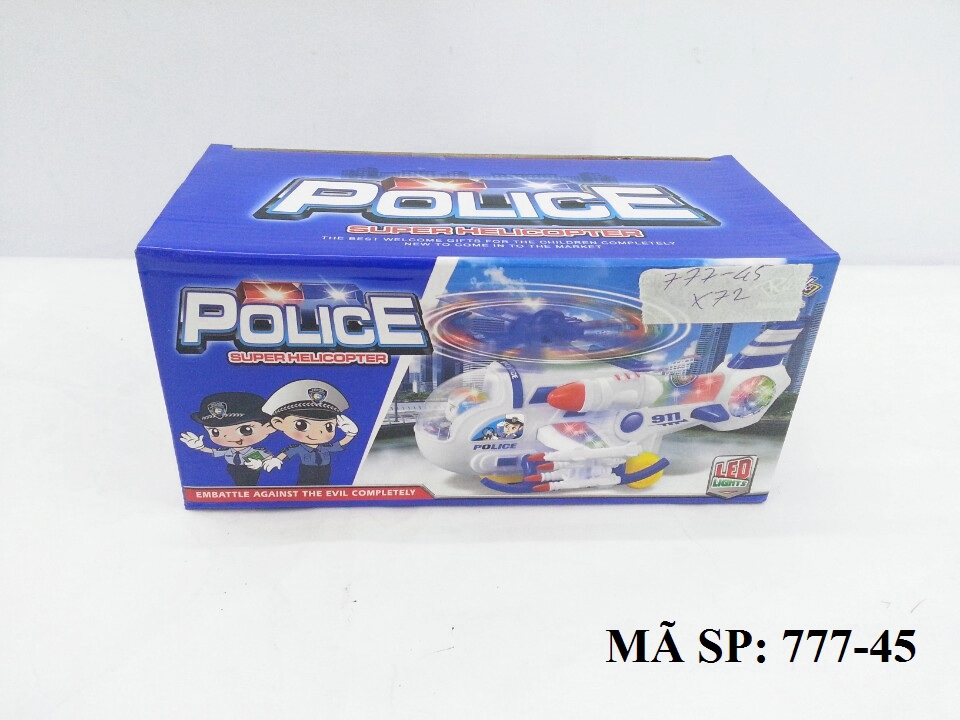 777-45  HỘP MÁY BAY TRỰC THĂNG CS PIN ĐÈN 3D