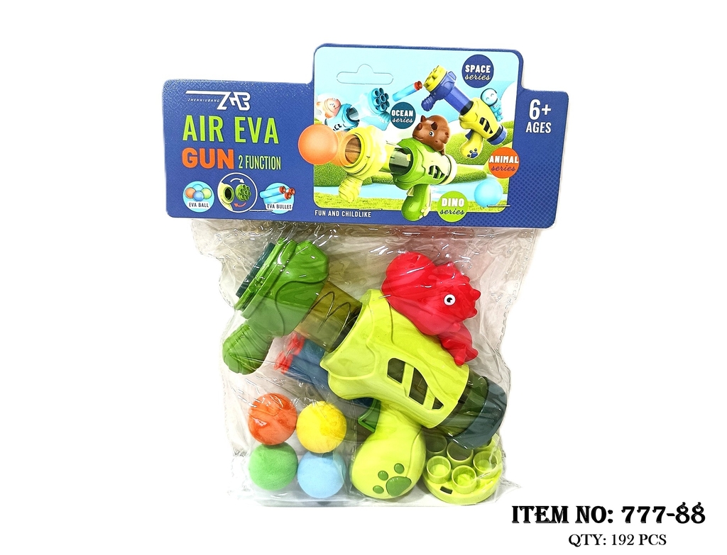 777-88  TÚI CÂY PHUN HÍT + 4T BANH KHỦNG LONG TÊ GIÁC