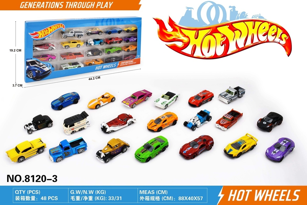 8120-3  HỘP XE HƠI SẮT TRỚN 20C ĐỦ MẪU