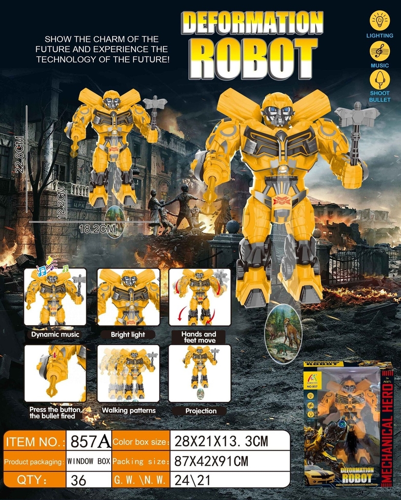 857A  HỘP ROBO PIN BIẾN HÌNH XE HƠI