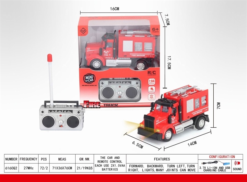 6160Q2  HỘP XE CỨU HỎA THANG ĐIỀU KHIỂN, KHÔNG SẠC