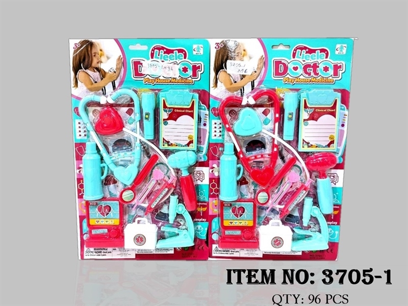 3705-1  VỈ BÁC SĨ TAI NGHE, BÚA, KIM TIÊM, ĐÈN PIN