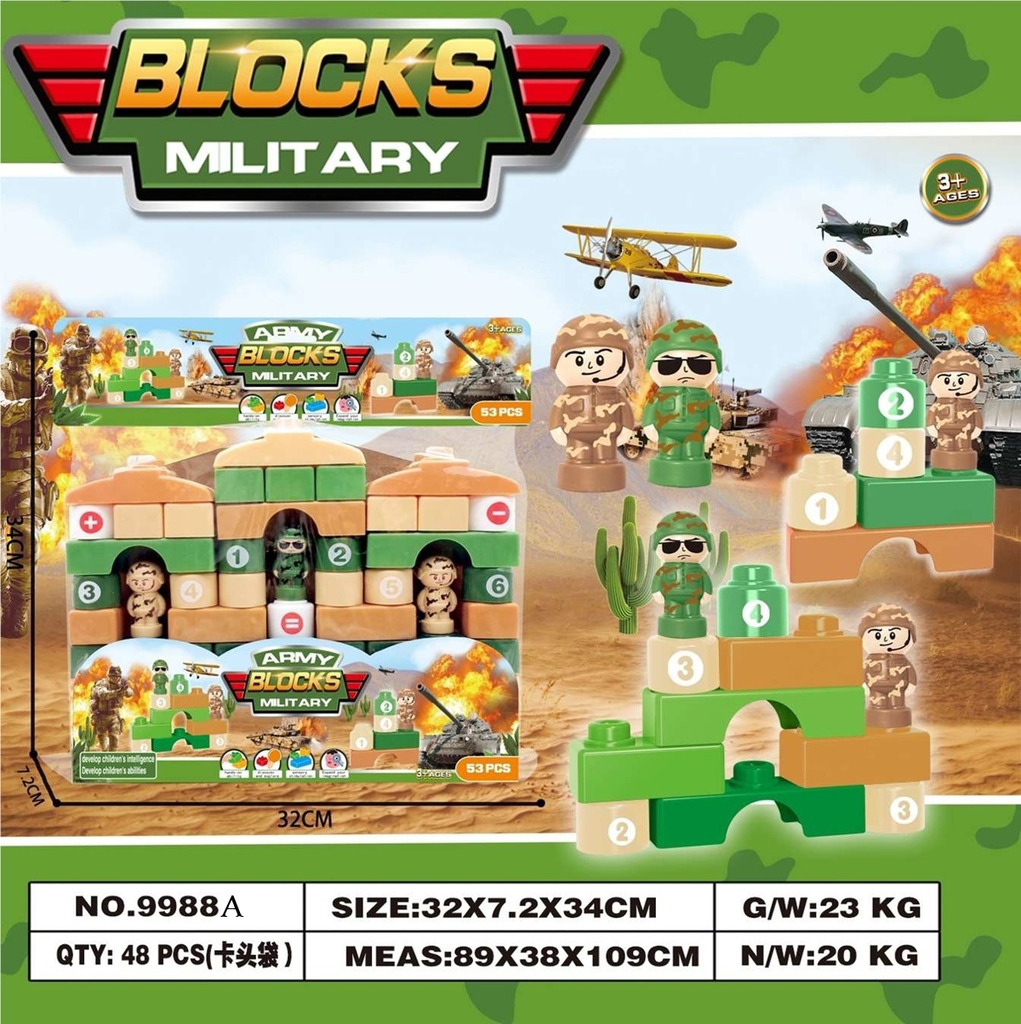 9988A  TÚI RÁP QUÂN SỰ + 3 BÉ