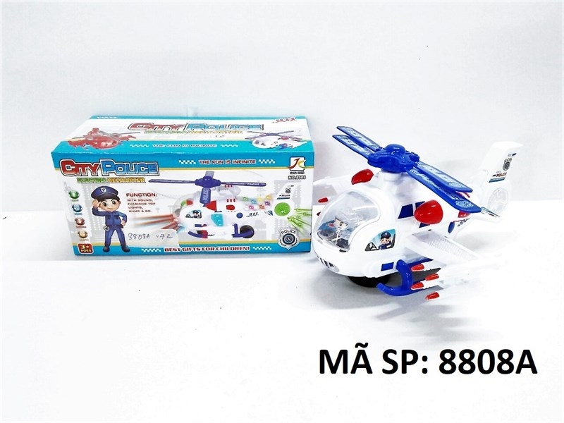 8808A  HỘP MÁY BAY TRỰC THĂNG CẢNH SÁT PIN NHẠC ĐÈN