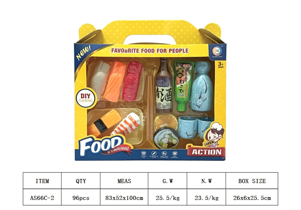 AS66C-2  HỘP BẾP SUSHI, CÁ HỒI, TÔM, RƯỢU, MÙ TẠC