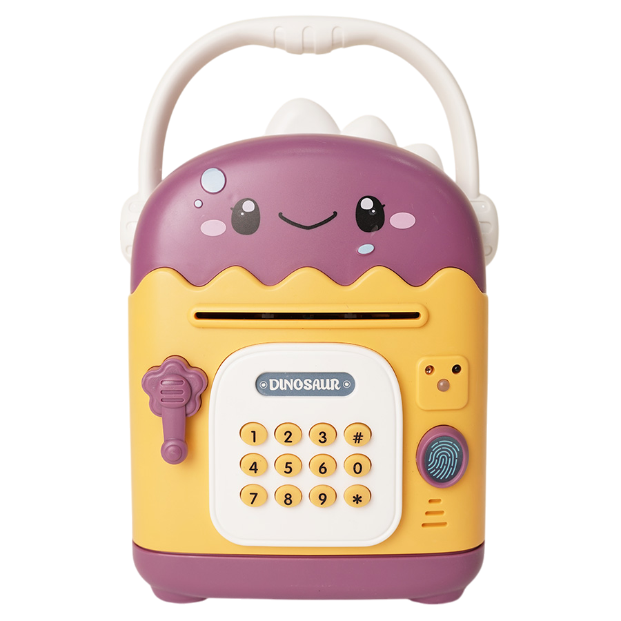 7806A  HỘP MÁY RÚT TIỀN ATM PIN KHỦNG LONG ĐEO HEADPHONE (VÂN TAY)   Dinosaur   7806-A