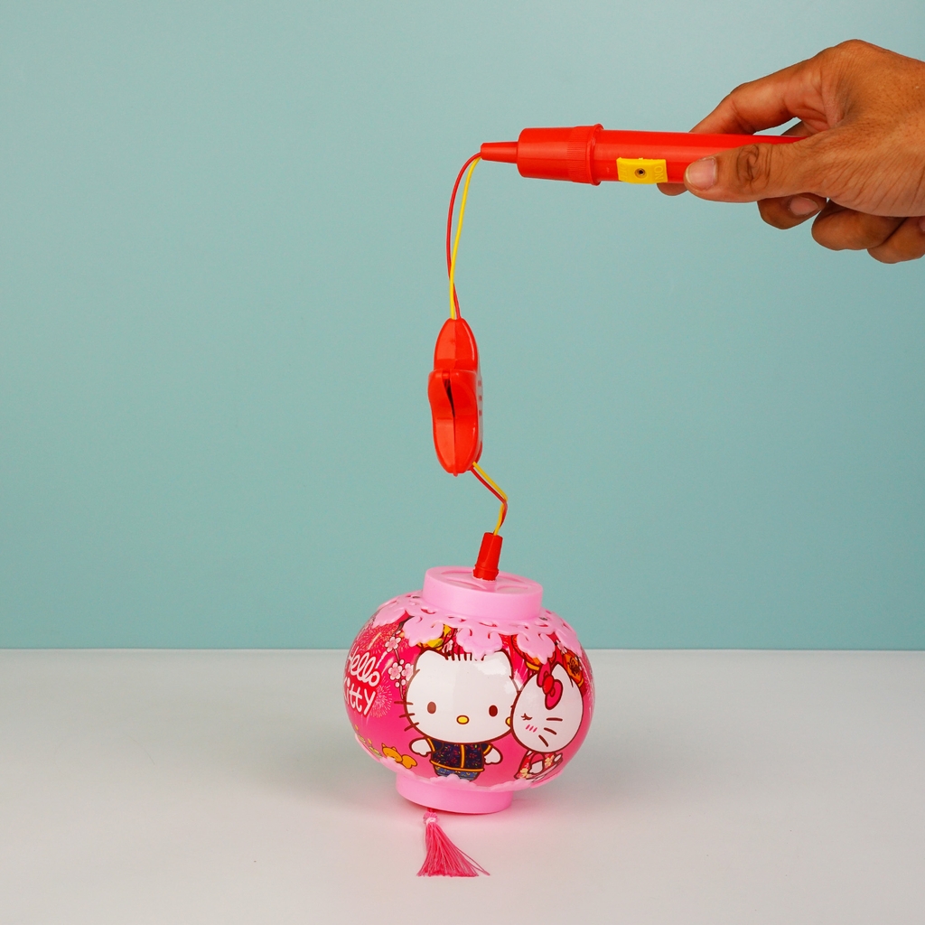 KT86  LỒNG ĐÈN HOA ĐĂNG KITTY (KHÔNG CÁN, ĐÈN)