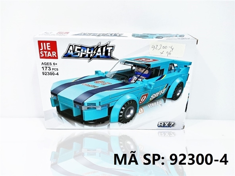 92300-4  HỘP LOGO RÁP XE ĐUA CÓ NGƯỜI 173 MIẾNG Asphalt (JIE STAR) RX7