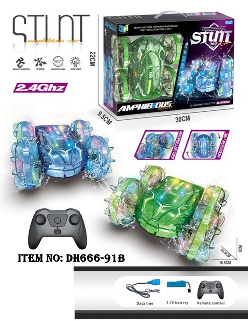 DH666-91B  HỘP XE ĐỊA HÌNH ĐIỀU KHIỂN CHẠY DƯỚI NƯỚC, XOAY 360 ĐỘ, CÓ SẠC