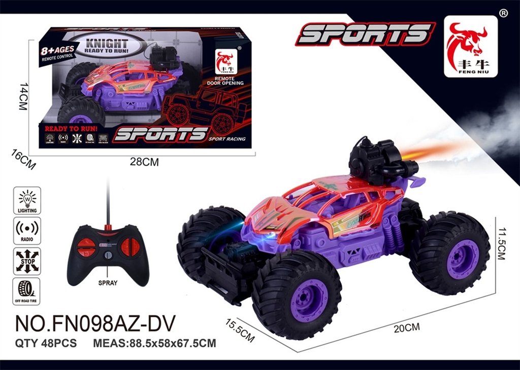 FN098AZ-DV  HỘP XE ĐỊA HÌNH ĐIỀU KHIỂN 7 ĐỘNG TÁC, PHUN KHÓI, KHÔNG SẠC