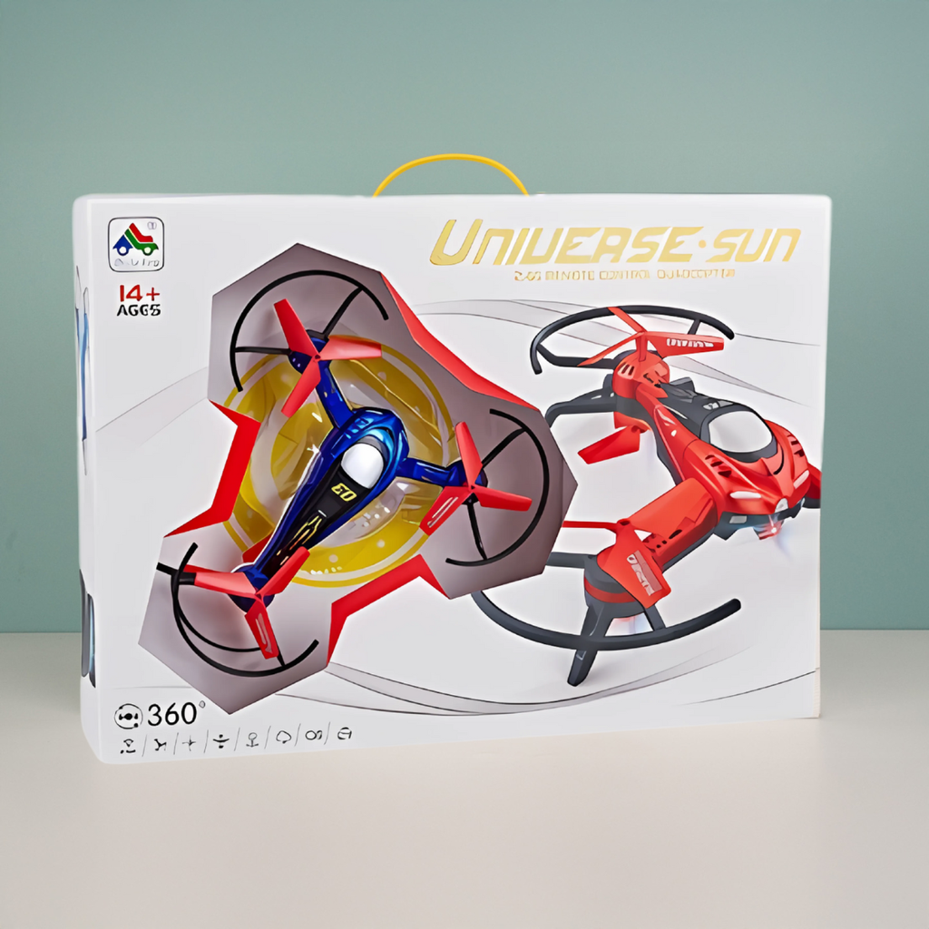 H261  HỘP MÁY BAY DRONE ĐIỀU KHIỂN TRÊN KHÔNG 3 CÁNH QUẠT, CÓ SẠC USB