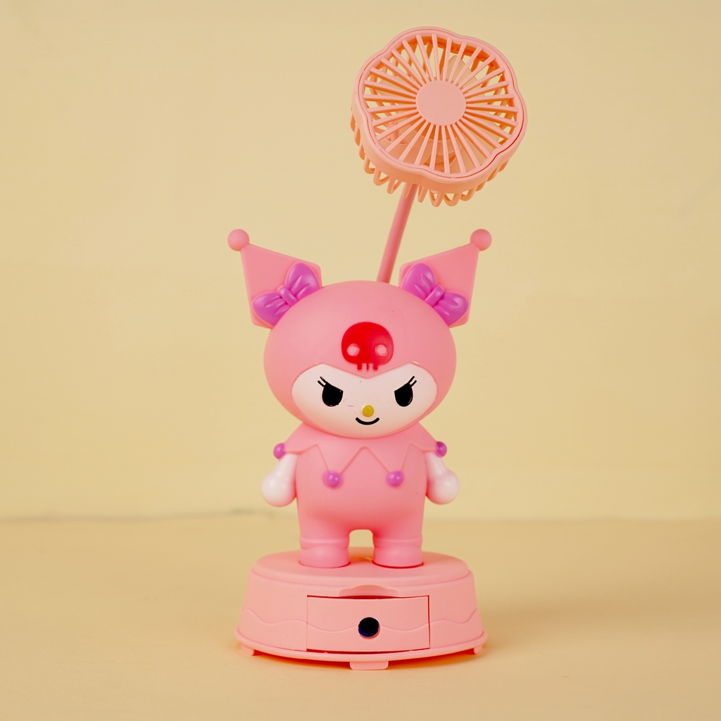 BJJ288-1  HỘP QUẠT PIN SANRIO + SẠC USB ĐỦ MẪU